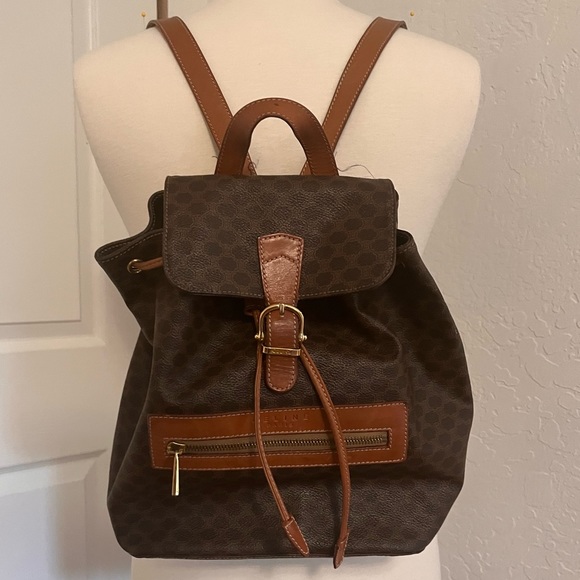 Vintage Celine brown leather backpack - Picture 2 of 8
